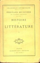  Achetez le livre d'occasion Histoire et littérature Tome I sur Livrenpoche.com 