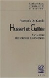  Achetez le livre d'occasion Husserl et Galilée : sur la crise des sciences européennes sur Livrenpoche.com 
