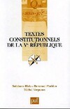  Achetez le livre d'occasion Textes constitutionnels de la Ve République sur Livrenpoche.com 