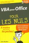  Achetez le livre d'occasion VBA pour Office sur Livrenpoche.com 