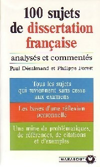  Achetez le livre d'occasion 100 Sujets de dissertation française de Paul Forest sur Livrenpoche.com 