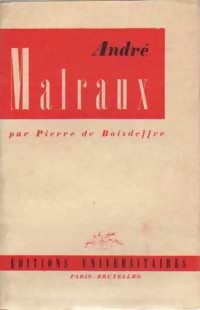  Achetez le livre d'occasion André Malraux de Pierre De Boisdeffre sur Livrenpoche.com 