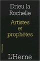  Achetez le livre d'occasion Artistes et prophètes de la Rochelle Pierre Drieu sur Livrenpoche.com 