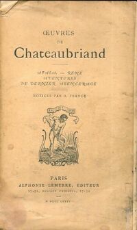  Achetez le livre d'occasion Atala / René / Les aventures du dernier Abencerage de François René Chateaubriand sur Livrenpoche.com 