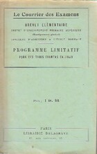  Achetez le livre d'occasion Brevet élémentaire. Programme limitatif 1940 sur Livrenpoche.com 