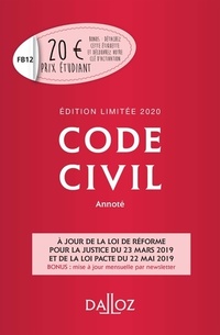  Achetez le livre d'occasion Code civil annoté 2020 de Xavier Henry sur Livrenpoche.com 