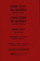  Achetez le livre d'occasion Code civil du Quebec 2006 2007 sur Livrenpoche.com 