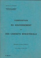  Achetez le livre d'occasion Composition du gouvernement et des cabinets ministériels sur Livrenpoche.com 