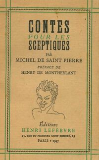  Achetez le livre d'occasion Contes pour les sceptiques de Michel De Saint Pierre sur Livrenpoche.com 