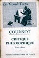  Achetez le livre d'occasion Critique philosophique de Michel Cournot sur Livrenpoche.com 