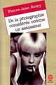 Achetez le livre d'occasion De la photographie considérée comme un assassinat de Pierre-Jean Rémy sur Livrenpoche.com 