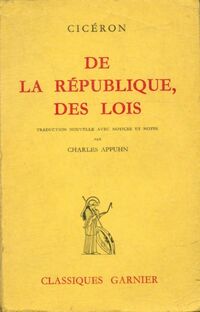  Achetez le livre d'occasion De la république, des lois de Cicéron sur Livrenpoche.com 