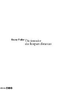  Achetez le livre d'occasion Dictionnaire des longues distances de Bruno Pellier sur Livrenpoche.com 