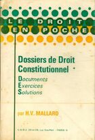  Achetez le livre d'occasion Dossiers de droit constitutionnel sur Livrenpoche.com 