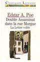  Achetez le livre d'occasion Double assassinat dans la rue Morgue / La lettre volée de Edgar Allan Poe sur Livrenpoche.com 