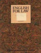  Achetez le livre d'occasion English for law sur Livrenpoche.com 