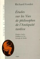  Achetez le livre d'occasion Etudes sur les vies des philosophes de l'antiquité tardive sur Livrenpoche.com 