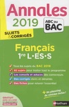  Achetez le livre d'occasion Français 1ères L, ES, S, sujets & corrigés 2019 sur Livrenpoche.com 