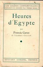  Achetez le livre d'occasion Heures d'Egypte sur Livrenpoche.com 