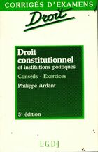  Achetez le livre d'occasion Institutions politiques & droit constitutionnel sur Livrenpoche.com 