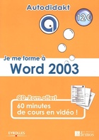  Achetez le livre d'occasion Je me forme à Word 2003 (1cédérom) sur Livrenpoche.com 