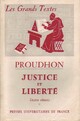  Achetez le livre d'occasion Justice et liberté de Pierre-Joseph Proudhon sur Livrenpoche.com 