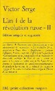  Achetez le livre d'occasion L'an I de la révolution russe Tome II de Victor Serge sur Livrenpoche.com 
