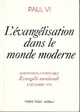  Achetez le livre d'occasion L'évangélisation dans le monde moderne de Paul VI sur Livrenpoche.com 