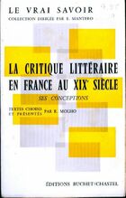  Achetez le livre d'occasion La critique littéraire en France au XIXe siècle. Wes conceptions sur Livrenpoche.com 