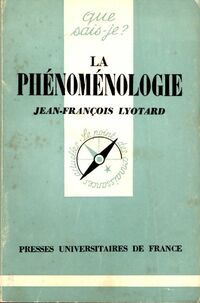  Achetez le livre d'occasion La phénoménologie de Jean-François Lyotard sur Livrenpoche.com 