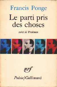  Achetez le livre d'occasion Le parti pris des choses / 12 petits écrits / Proêmes de Francis Ponge sur Livrenpoche.com 