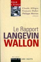  Achetez le livre d'occasion Le rapport Langevin-Wallon sur Livrenpoche.com 