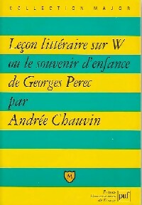  Achetez le livre d'occasion Leçon littéraire sur W ou le souvenir d'enfance de Andrée Perec sur Livrenpoche.com 