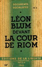  Achetez le livre d'occasion Léon Blum devant la cour de Riom. Février-mars 1942 sur Livrenpoche.com 