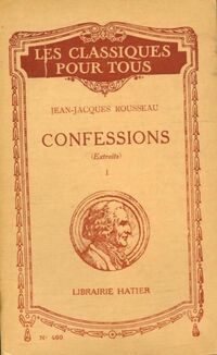  Achetez le livre d'occasion Les confessions (extraits) Tome I de Jean-Jacques Rousseau sur Livrenpoche.com 