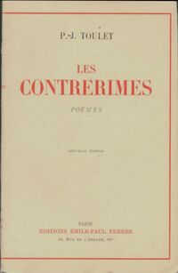  Achetez le livre d'occasion Les contrerimes de Paul-Jean Toulet sur Livrenpoche.com 