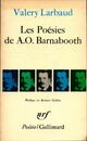  Achetez le livre d'occasion Les poésies de A.O. Barnabooth / Poésies diverses de Valery Larbaud sur Livrenpoche.com 