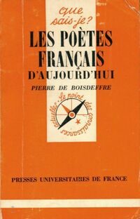 Achetez le livre d'occasion Les poètes français d'aujourd'hui de Pierre De Boisdeffre sur Livrenpoche.com 