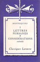  Achetez le livre d'occasion Lettres persanes / considérations (extraits) de Charles De Montesquieu sur Livrenpoche.com 