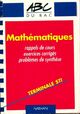 Achetez le livre d'occasion Mathématiques Terminale STI. Rappels de cours, exercices corrigés de Paul Faure sur Livrenpoche.com 