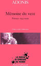  Achetez le livre d'occasion Mémoire du vent de Adonis sur Livrenpoche.com 