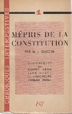  Achetez le livre d'occasion Mépris de la constitution sur Livrenpoche.com 