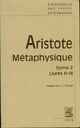  Achetez le livre d'occasion Métaphysique Tome II : Livres H - N de Aristote sur Livrenpoche.com 