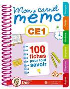  Achetez le livre d'occasion Mon carnet mémo CE1 sur Livrenpoche.com 