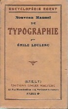  Achetez le livre d'occasion Nouveau manuel de typographie sur Livrenpoche.com 
