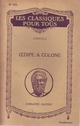  Achetez le livre d'occasion Oedipe à Colone de Sophocle sur Livrenpoche.com 