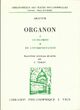  Achetez le livre d'occasion Organon I catégories et II de l'interprétation de Aristote sur Livrenpoche.com 