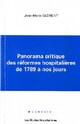  Achetez le livre d'occasion Panorama critique des réformes hospitalières de 1789 à nos jours de Jean-Marie Clément sur Livrenpoche.com 