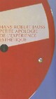  Achetez le livre d'occasion Petite apologie de l'expérience esthétique de Hans Robert Jauss sur Livrenpoche.com 