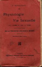  Achetez le livre d'occasion Physiologie de la vie sexuelle sur Livrenpoche.com 